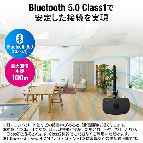 BluetoothgX~b^[ M@ er u apt-X LL 2䓯ڑ x 펞d fW^ fW^ 3.5mm AUX 400-BTAD011