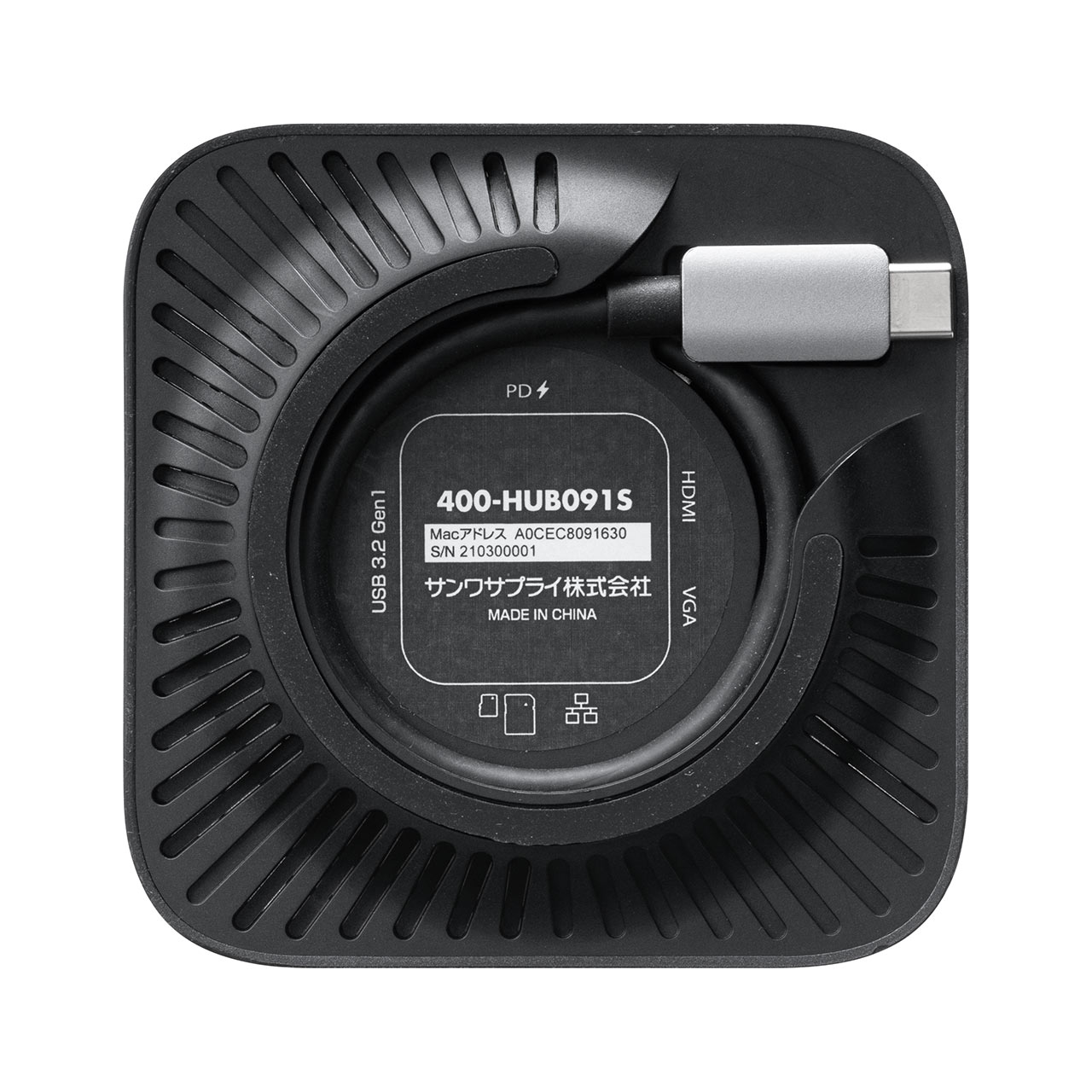 oChbLOXe[V  USB Type-C PD100WΉ 4KΉ 8in1 HDMI VGA microSD&SDJ[h C[Tlbg 400-HUB091S