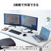 USB Type-ChbLOXe[V  nu 2ʏo gvfBXvC HDMI 2|[g 4K/30Hz PD60W LAN ubN 400-HUBC099BK