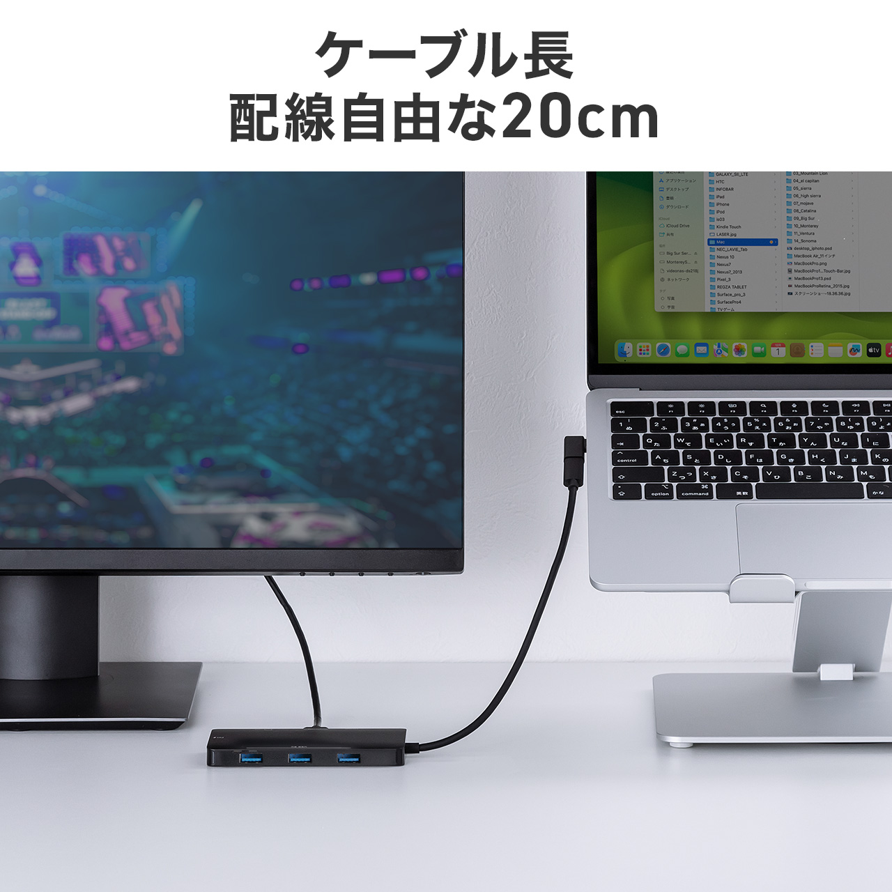 hbLOXe[V HDMI2 2ʏo͑Ή 4K/60HzΉ USB-Cڑ USB PD100W X}[gPDΉ J[h[_[ L^A_v^ P[u20cm 400-HUBCP24BK