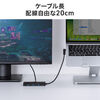 hbLOXe[V HDMI2 2ʏo͑Ή 4K/60HzΉ USB-Cڑ USB PD100W X}[gPDΉ J[h[_[ L^A_v^ P[u20cm 400-HUBCP24BK
