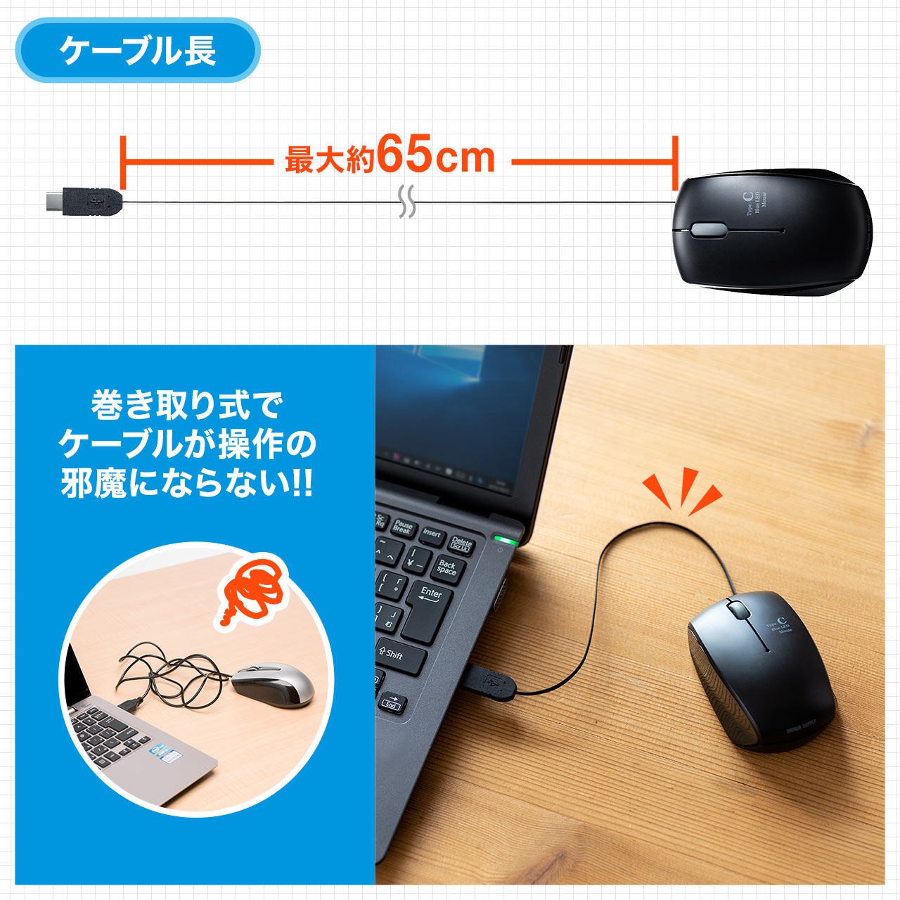 y匈ZՃZ[zL}EX USB Type-C 莮 u[LEDZT[ RpNg 3{^ ubN 400-MA100