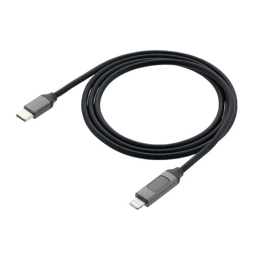 PDd͕\@\t USB Type-C Lightning P[u Apple MFiFؕi PD36WΉ 1m 炩VRP[u [d f[^] iPhone iPad ubN 500-IPLM032BK