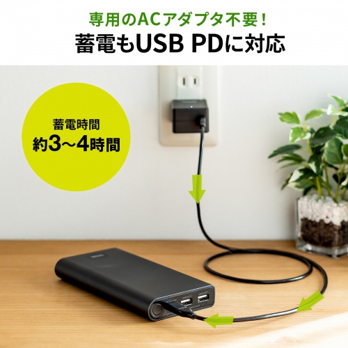USB PDΉoCobe[ 20100mAh PD45W Type-C m[gp\R ^ubg X}[gtH  o ^ BTL-RDC26
