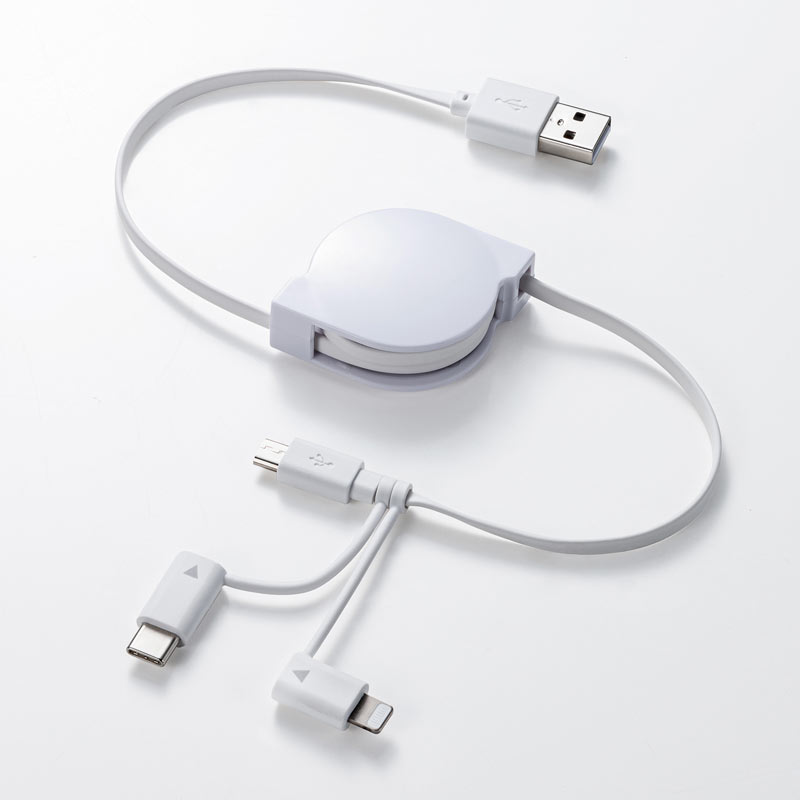 CgjOETypeCEmicroB USB@3in1 P[u@0.8m KB-IPLTM08KW