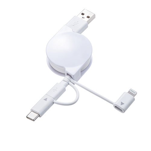 CgjOETypeCEmicroB USB@3in1 P[u@0.8m KB-IPLTM08KW