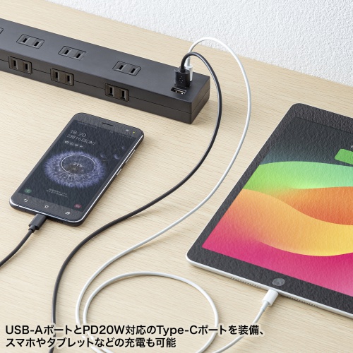 d^bv 10 PD20WΉ USB[d|[gt 3m ubN TAP-SP2110NUC-3BK