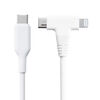 USB Type-C Lightning 2in1 USBP[u 1.2m USB PD60WΉ f[^] MFiFؕi iPadi10j iPhone15/14Ή