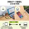 USB Type-C Lightning 2in1 USBP[u 1.2m USB PD60WΉ f[^] MFiFؕi iPadi10j iPhone15/14Ή